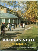 Michigan State vs Purdue NCAA Football Game Program 10/26/1974-Spartans - £45.36 GBP