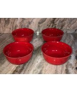 ROYAL NORFOLK-Red CEREAL/SERVING BOWL SET Of 4-Micro/Dish Safe-SHIPS N 2... - £47.14 GBP