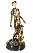 Franklin Mint House of ERTE &quot;Leopard&quot; Limited Ed. Porcelain Art Deco Figurine - $214.68