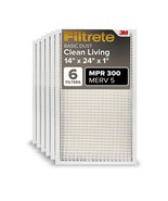 Filtrete 14x24x1 Pleated Air Filters, AC &amp; Furnace,MPR 300,MERV 5,NEW,6 ... - $54.25 CAD