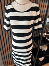 Old navy dress stilled black and white cotton stretchy comfy dress size ... - $24.75