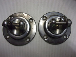 LEE&#39;S MIAMI BRONZE OUTRIGGER SWIVEL MOUNT BASES, MATCHED PAIR VINTAGE - $197.01