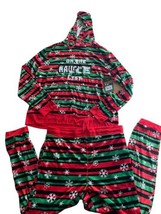 Mens 2-Piece Naughty Nice Christmas Velour Sweatsuit Hoodie  Joggers Set XXL new - £31.64 GBP