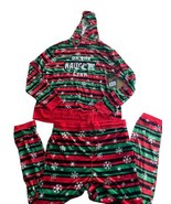 Mens 2-Piece Naughty Nice Christmas Velour Sweatsuit Hoodie  Joggers Set XXL new - £31.64 GBP