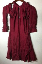 IRO WOMENS SIZE 36 BURGUNDY OPEN SHOULDER LONG SLEEVE DRESS WITH ZIPPER ... - $104.82