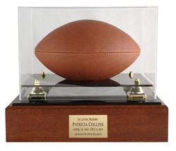 Football Memorial Case Walnut Adult Cremation Urn - Made in USA - £238.43 GBP