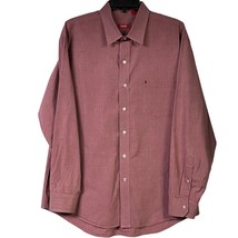 IZOD Classic Button Down Dress Mens Red Shirt XL Cotton Logo Workingcore... - £5.82 GBP