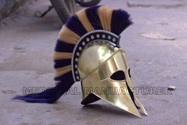 X-Mas Medieval Wearable Greek Corinthian Helmet Free Leather Liner Knight Helmet - £95.18 GBP