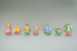 Nintendo Super Mario Bros. Mini Figure Lot of 7 Princess Peach Yoshi Bow... - $48.37