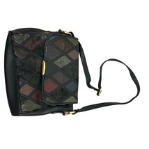Vintage Cabin Creek Multicolor Patchwork Crossbody Bag Genuine Leather W... - $23.03
