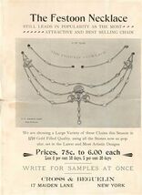 The Festoon Necklace Original Ad 1903 Cross &amp; Beguelin Maiden Lane New York - $27.72