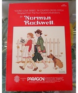 Norman Rockwell-Young Love Series-Four Seasons-4 Counted Cross Stitch Pa... - £8.00 GBP