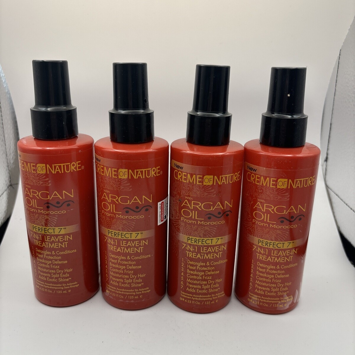 4 PACK BL Creme Of Nature Argan Oil Leave-In 7-N-1 Treat. 4.23oz - $34.55