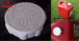 3-Pack BLITZ Gas Can CAPS ONLY Heavy Duty SAFETY GALLON LIDS Rubber Vito... - $6.54