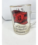 Vintage 2ND Annual Oktoberfest Toronto Canada 1971 Beer Mug Glass 12oz G... - $376.79 MXN