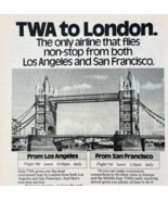 1977 TWA Airlines Advertisement Vintage London England Travel Aviation D... - €21,45 EUR
