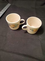 Vintage Set of 2 Corelle Corning USA ABUNDANCE Mugs or Cups w/Fruit - £5.00 GBP