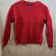 Vintage Lambs Wool Knit Red Color Sweater Size Small Y2K Christmas Holiday - $16.20