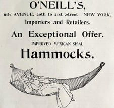 O&#39;Neill&#39;s Mexican Sisal Hammock 1894 Advertisement Victorian Importer NY... - £11.79 GBP