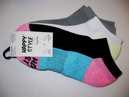 Happy Style Socks Sport Low Cut Socks 3 Pair Shoe Size 5.5-9.5 NEW #24 - £7.74 GBP