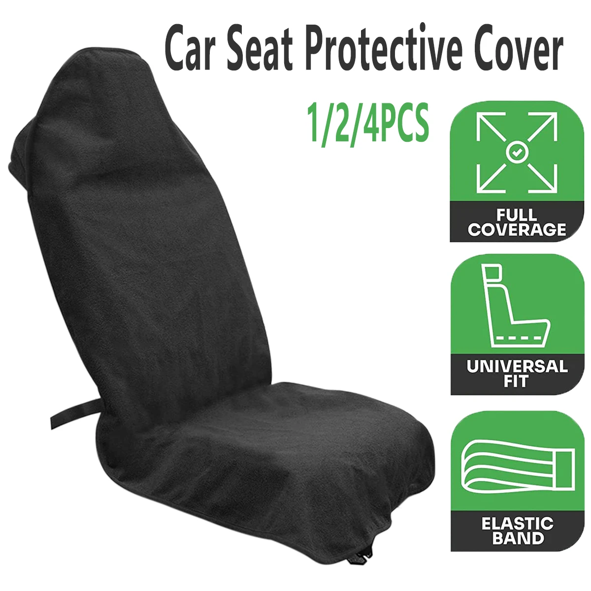 2/4PCS Car Seat Protective Cover Antifouling Car Seat Towel Protector with - £21.51 GBP+