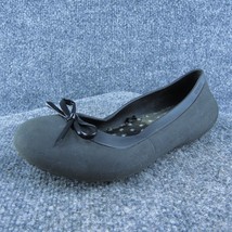 Crocs  Women Flat Shoes Black Synthetic Slip On Size 8 Medium - £19.61 GBP