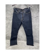 Levi Strauss Button Fly 511 Straight Jeans Denim Pants Mens 36x30 Dark Wash - $18.92