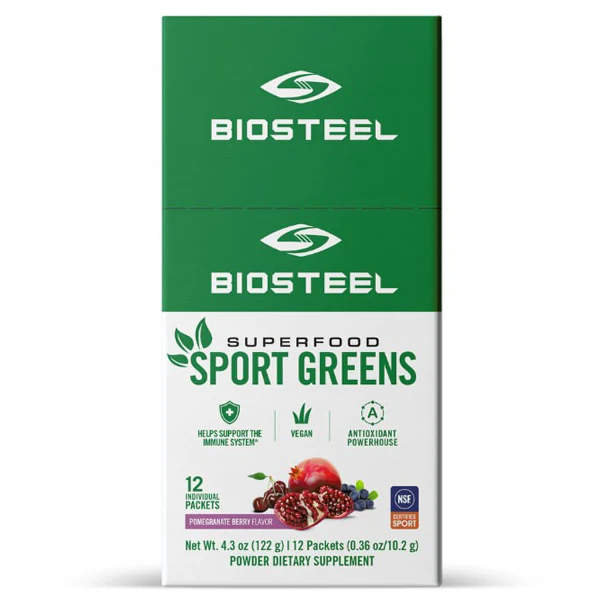 BioSteel Superfood Sport Greens Pomergranate Berry Superfood Vegan 12 packs - $9.99