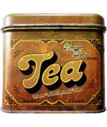 1970s Cheinco Amber Blond Oriental Tea Tin Vintage Collectible 4.5x6x5&quot; HW1 - $27.40 CAD