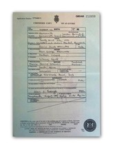 Daniel Radcliffe Certified UK Birth Certificate Copy Authentic Harry Pot... - £250.61 GBP