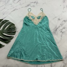 Wendy Ann Womens Vintage 90s Nightie Slip Mini Dress Size M Blue Satin L... - $16.82