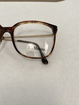 Vtg NOS Amber Boston Style St. Moritz Plastic &amp; Gold Frame Glasses  56-18-145 - £15.98 GBP