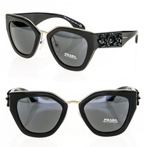Prada Ornate 10T Bead Embellished PR10TS Black Gold Limited Fashion Sunglasses - £309.58 GBP