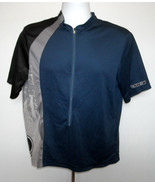 Mens Pearl Izumi Bicycle Bike Jersey Large blue gray black 3/4 zip - £35.57 GBP