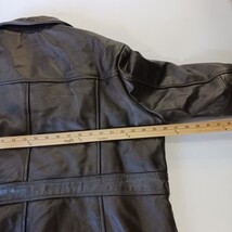 Brown Leather Jacket Women's Size 2XL Excelled Collection Classy Buttons Pockets image 6