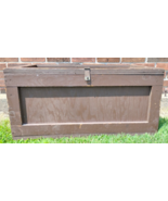 Large Handmade Wooden Box Blanket Chest w/Hinged Lid Ammo Crate Coffee T... - $3,273.56 MXN