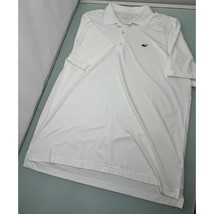 Vineyard Vines Men Performance Polo Golf Shirt White Stretch Short Sleeve XL - £19.68 GBP