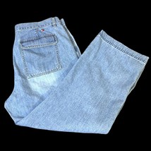 Womens Sz 14 Tommy Hilfiger Denim Blue Crop Jeans Light Wash Pockets - £17.26 GBP