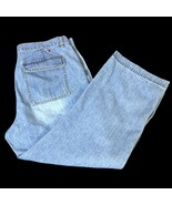 Womens Sz 14 Tommy Hilfiger Denim Blue Crop Jeans Light Wash Pockets - £17.58 GBP