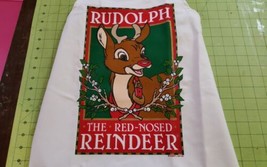 Rudolph The Red Nosed Reindeer Vintage Apron Front Pocket Robert May Co Tie Back - £25.99 GBP