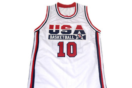 Reggie Miller #10 Team USA Men Basketball Jersey White Any Size image 4