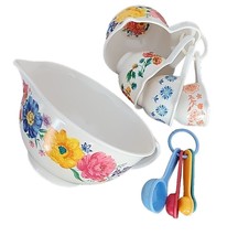 Pioneer Woman ~ BRILLIANT BLOOMS ~ Melamine ~ Batter Bowl w/Measuring Sets - $22.44