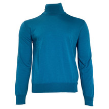 Valentino Garavani Knitted Turtle Neck Sweater In Wool Men Blue L - $233.70