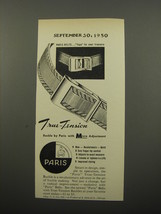 1950 Paris Belts Ad - True-Tension buckle by Paris with Micro Adjustment - £14.48 GBP