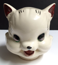 American Bisque Fluffy the Polka Dot Cat Cookie Jar Replacement Lid 6&quot;w c1950s - £23.97 GBP