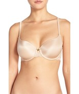 Curvy Couture 1001 Matte &amp; Shine T-Shirt Bra SZ 36C Bombshell Nude - $37.62