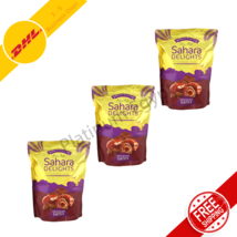 3 Packs Abu Auf Sahara Delights Chocolate Dates Healthy Organic Dates - 300 gm - £42.50 GBP