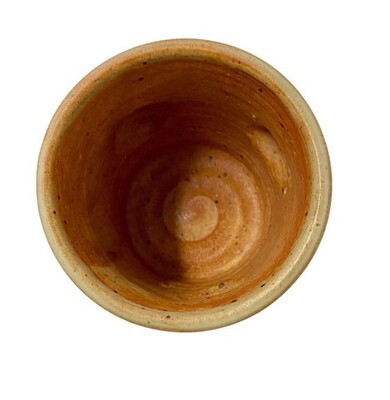 Artisan Stoneware Pottery Cup Tumbler 3D Seashell Design Copper Tan Handmade Mug Item image 3