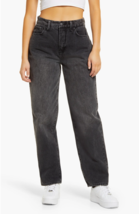 NWOT Good American 90&#39;s Trouser Loose Fit Denim Straight Jeans Black Siz... - £57.62 GBP