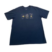 Travis Mathew Lift Clean Replace Beer T-shirt Navy Blue Mens Large Short... - $17.42